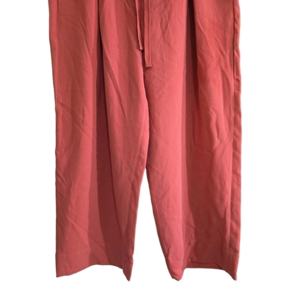 NWT Andrew Marc New York Ankle Trouser 8 Rose Pink Pleated Wide Straight Leg - Picture 3 of 8
